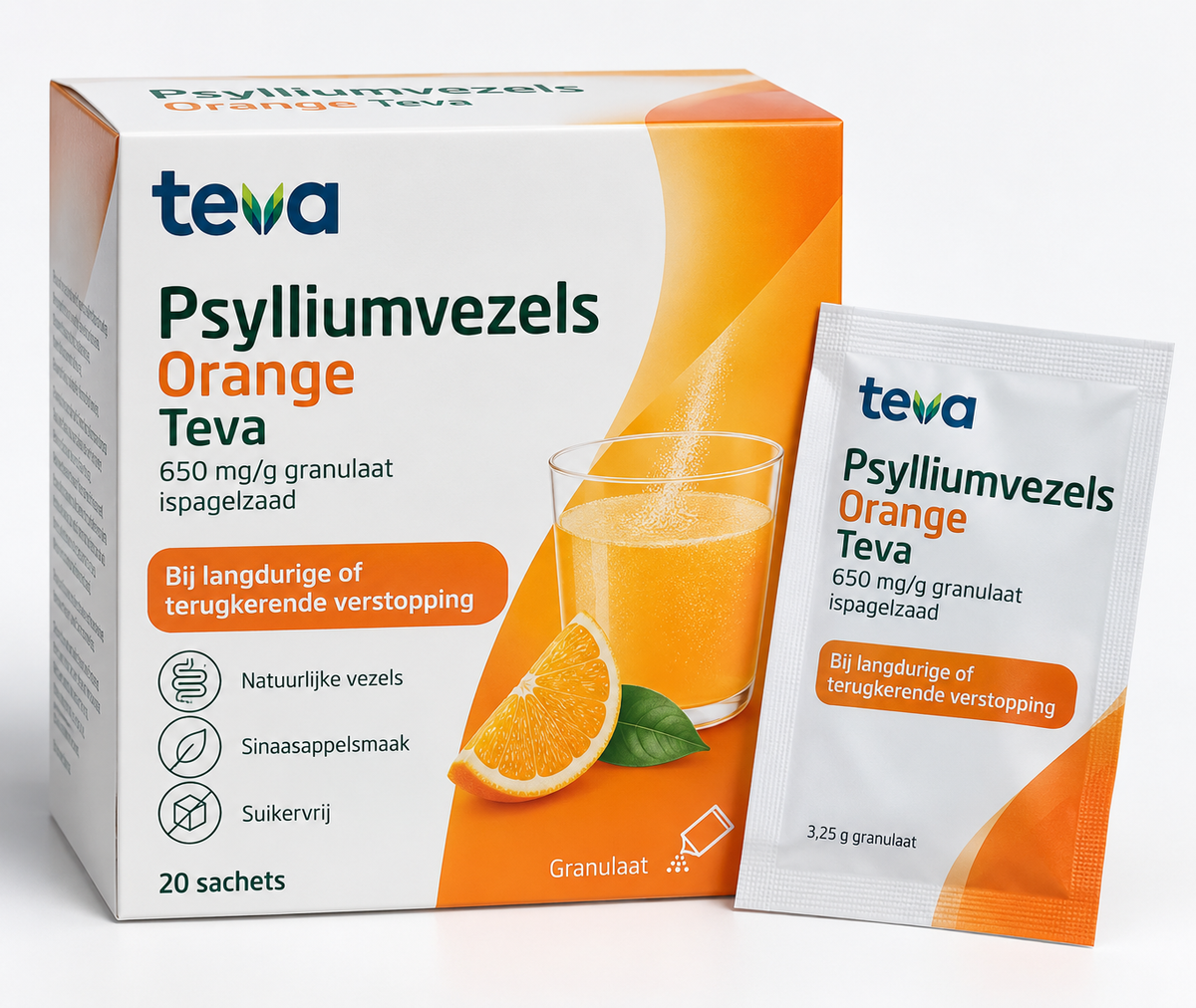 Psylliumfasern Gran Orange 20 Beutel